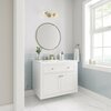 James Martin Vanities Chicago 36in Single Vanity, Glossy White w/ 3 CM White Zeus Top 305-V36-GW-3WZ